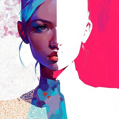Digital Portrait woman painting contemporaryart digitalart conceptart