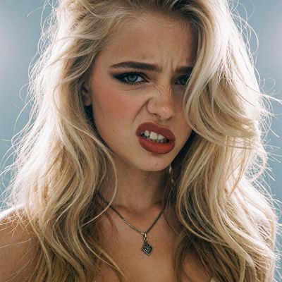 Blonde Beauty woman portrait realism contemporaryart color