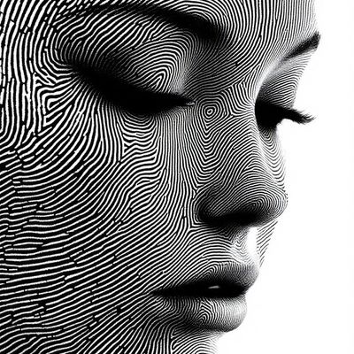 Abstract Line Portrait