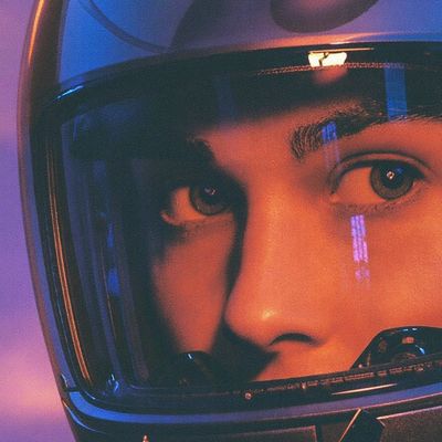 Helmet woman helmet cyberpunk neon futuristic