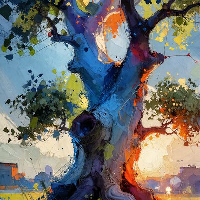 Abstract Tree abstract painting color contemporaryart