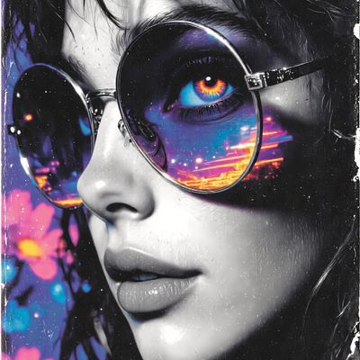 Cyberpunk Dreamscape woman cyberpunk futuristic neon glowing