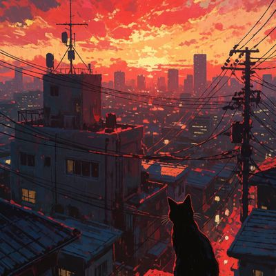 Cyber City Dawn cyberpunk megacity nightcity cyberfuture high-tech