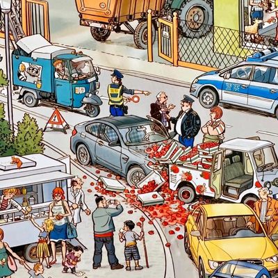Traffic Jam traffic accident police cars roadblock