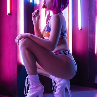 Neon Nightclub Pose