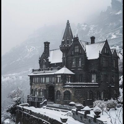 Winter Gothic Mansion gothic castle snow architecture landscape