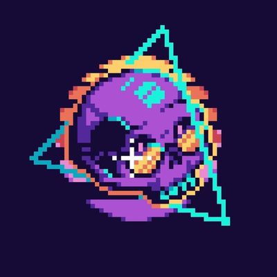 Pixelated Cyberpunk Triangle