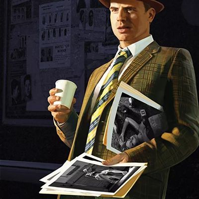 LA Noire man magazine coffee suit tie