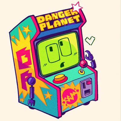 Danger Planet Arcade toy game arcade illustration popart