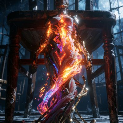 Fiery Avatar conceptart cyberpunk neon digitalidentity syntheticbody