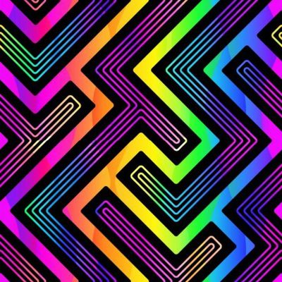 Neon Zigzag