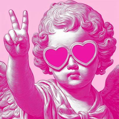 Modern Angelic Pop Art traditional art painting contemporary art pop art conceptart