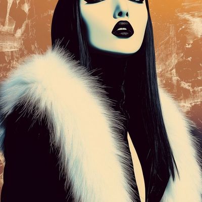 Futuristic Fashion woman cyberpunk futuristic fashion fur