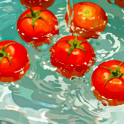 Tomatoes Splashing
