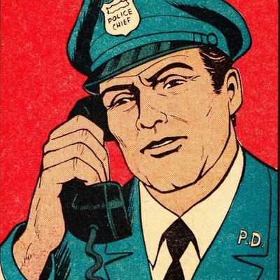 Vintage Police Chief Illustration illustration drawing sketch coloring traditional art