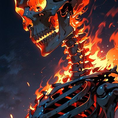 Fiery Skeleton