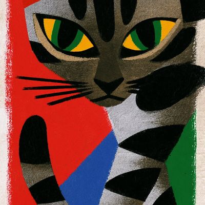 Abstract Cat Portrait abstract painting color contemporaryart conceptart