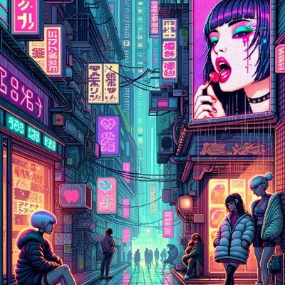 Cyberpunk Neon Alley