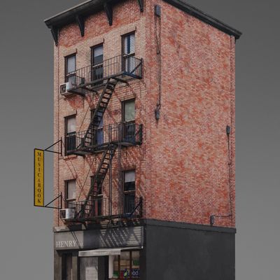 Urban Brick Building