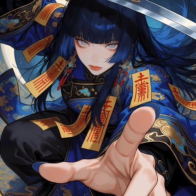 Warrior woman traditional art painting color conceptart