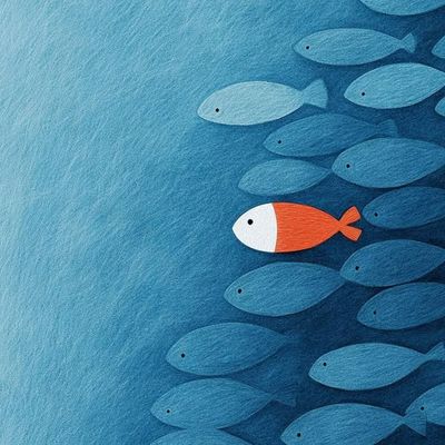 Fish Out of Water paint drawing color composition perspective
