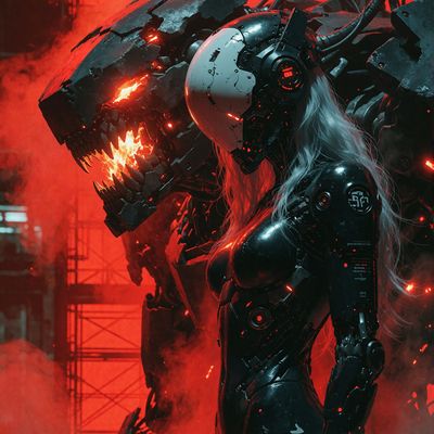 Cyberpunk Warrior woman toy conceptart cyberpunk dystopia