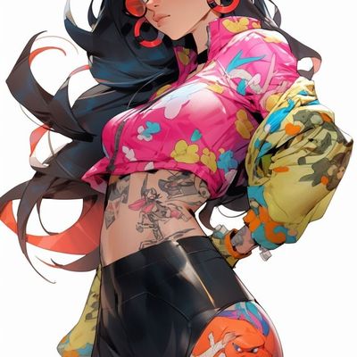 Colorful Tattooed Woman
