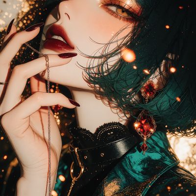 Cyberpunk Dreams woman traditional art painting canvas color