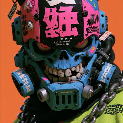 Cyberpunk Skull