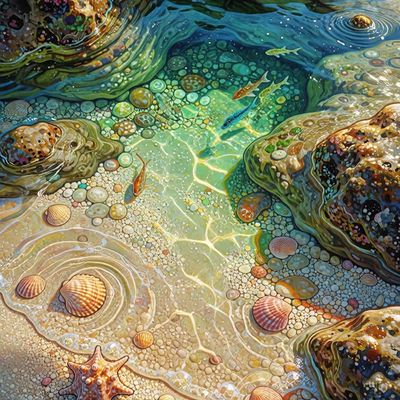 Underwater Dreamscape paint painting oil color composition