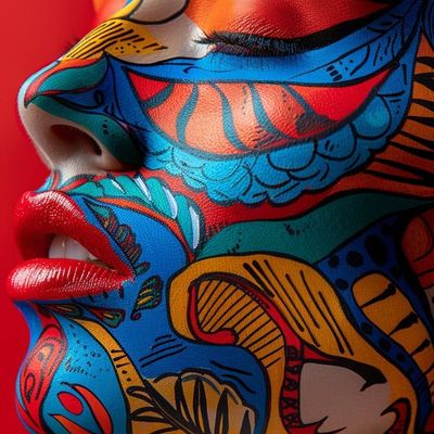 Colorful Face Art