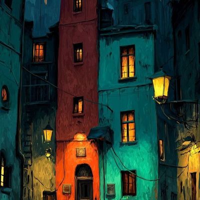 Alley neon nightcity lowlife urbanfuture