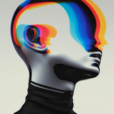 Colorful Head Silhouette