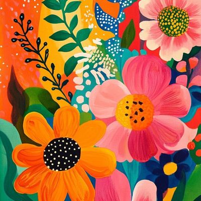 Colorful Floral Explosion
